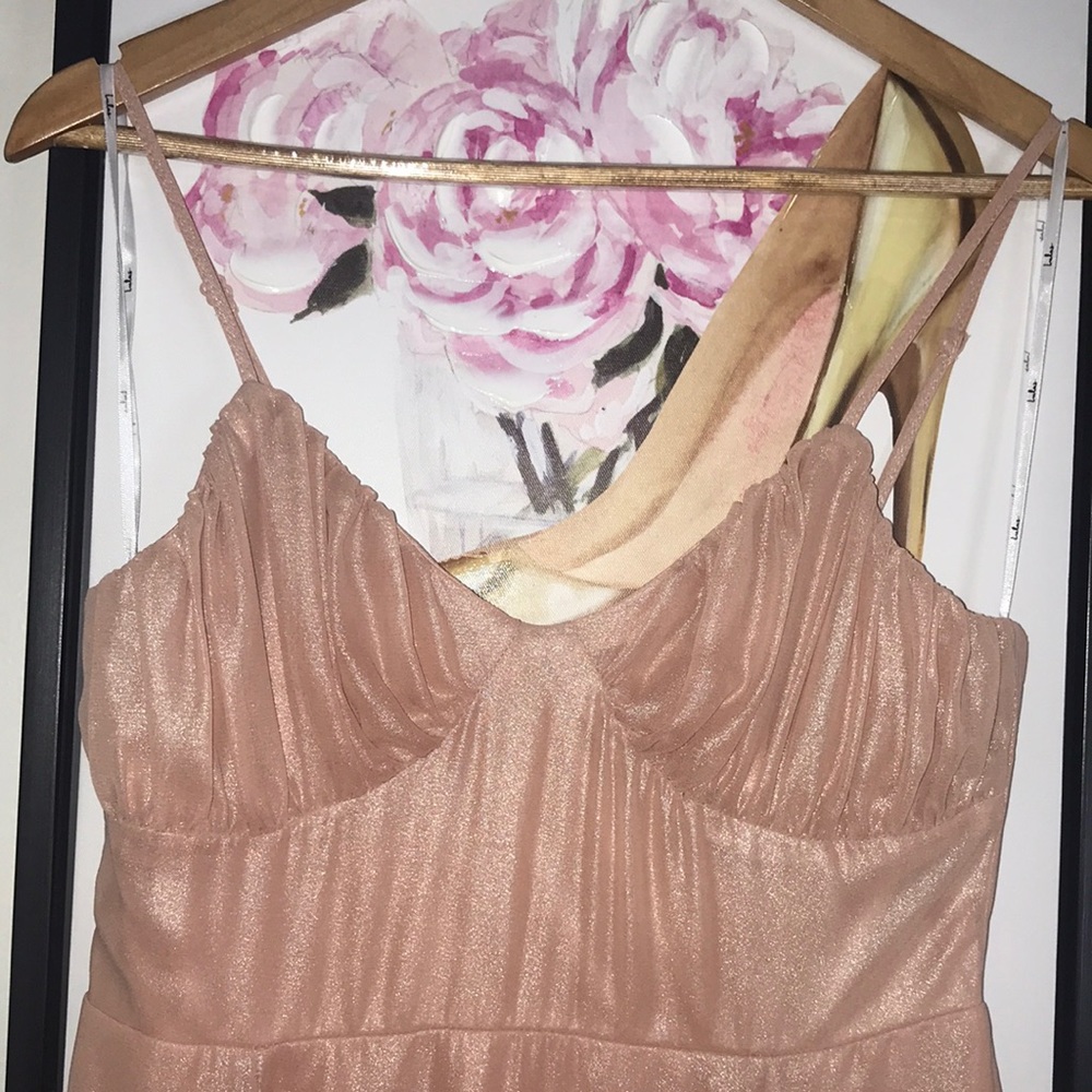 NWT Lulu’s Blush Metallic Bustier Mini Skater Dress / Medium - Picture 11 of 16